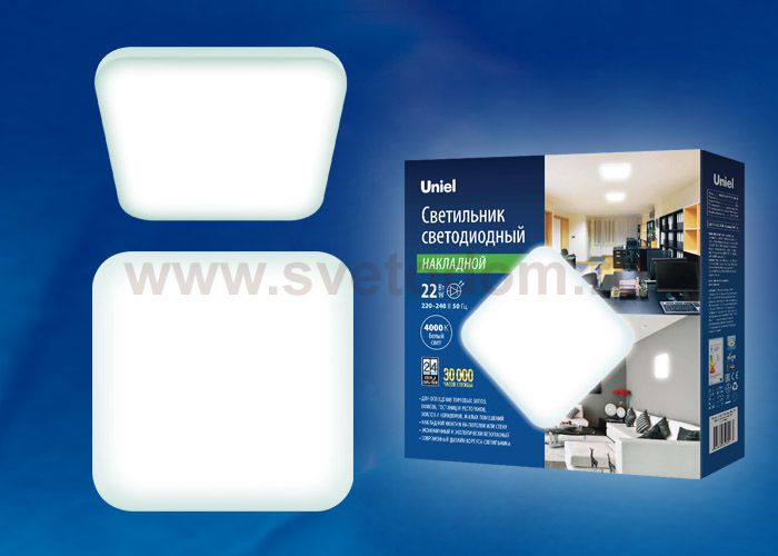 Светильник накладной Uniel ULI-B312 22W/NW/28 QUATRO