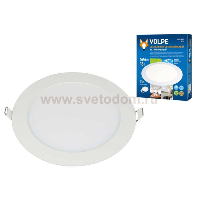 Светильник встраиваемый Volpe ULP-Q203 R225-18W/DW WHITE