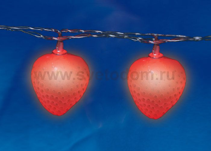 Гирлянда Uniel ULD-S0400-010/STB/2AA RED IP20 STRAWBERRY