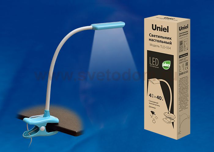 Светодиодный светильник Uniel TLD-554 Blue/LED/400Lm/5500K/Dimmer
