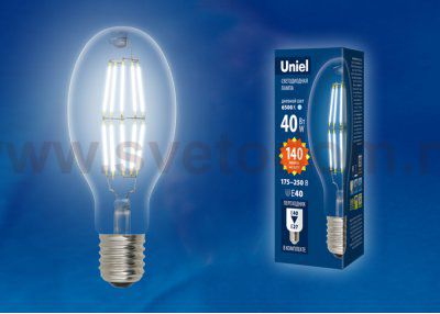 Лампа светодиодная Uniel LED-ED90-40W/NW/E40/CL GLP05TR