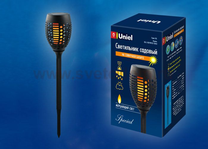 Садовый светильник на солнечной батарее Uniel USL-S-182/PM720 TORCH