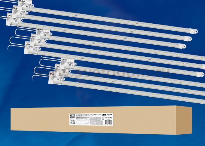 Светильник для растений Uniel ULY-P91-20W/SPFR/K IP65 AC220V CLEAR KIT09