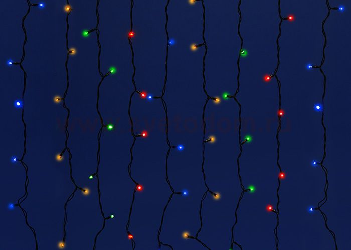 Гирлянда-занавес Uniel ULD-C2030-240/TBK MULTI IP67