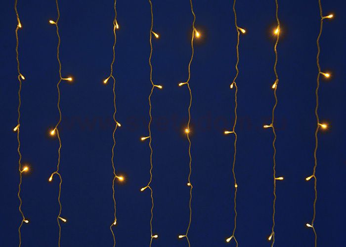 Гирлянда-занавес Uniel ULD-C2030-240/TBK WARM WHITE IP67