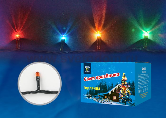 Гирлянда Uniel UDL-S2500-500/DGA MULTI IP20 MINI