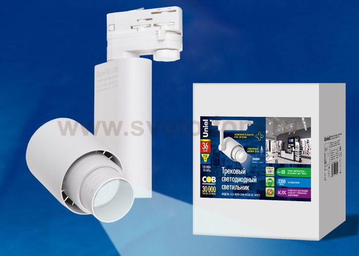 Трехфазная трековая система Uniel ULB-M09H-36W/4000К/AC WHITE