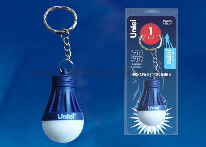 Фонарик Uniel S-KL023-T BLUE