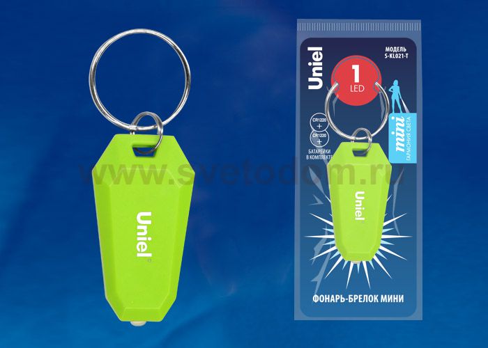 Фонарик Uniel S-KL021-T GREEN