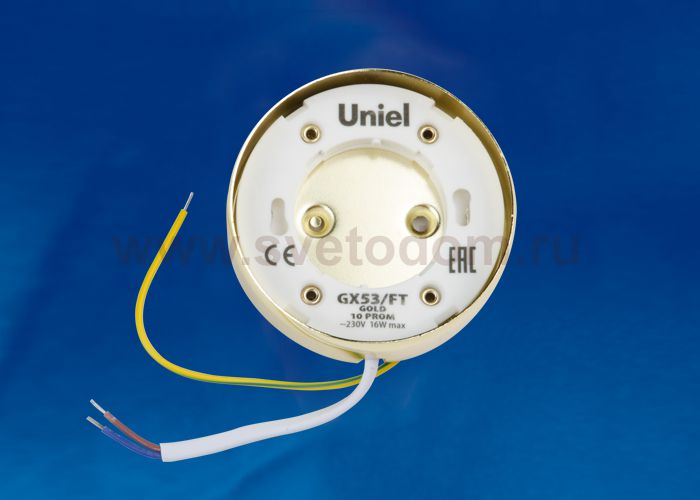 Светильник накладной Uniel GX53/FT GOLD 10 PROM