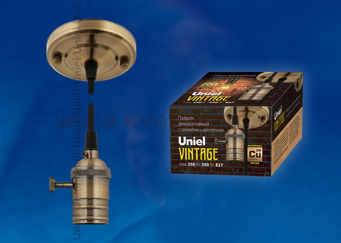 Декоративный патрон Uniel DLC-V-S23K/E27 TS/1M/BL BRONZE