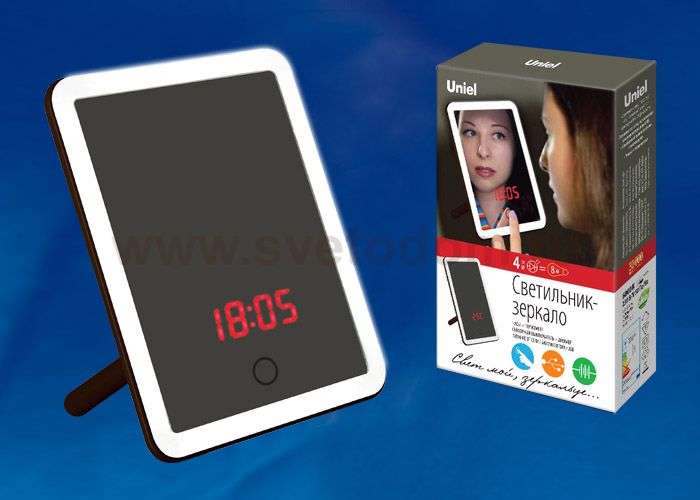 Светодиодный светильник - зеркала с аккумулятором Uniel TLD-591 Brown/LED/80Lm/6000K/Dimmer/T+M