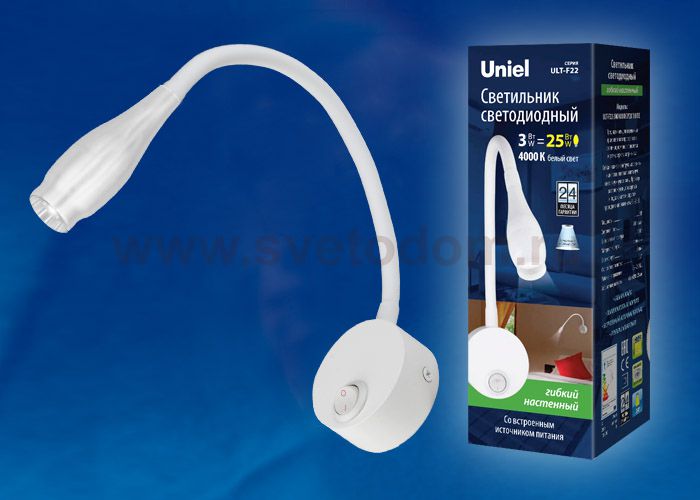 Светильник бра Uniel ULT-F22-3W/4000K IP20 WHITE