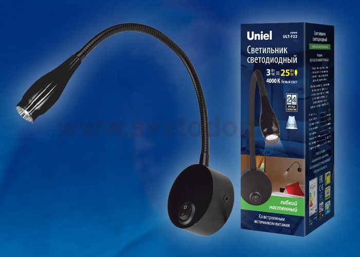 Светильник бра Uniel ULT-F22-3W/4000K IP20 BLACK