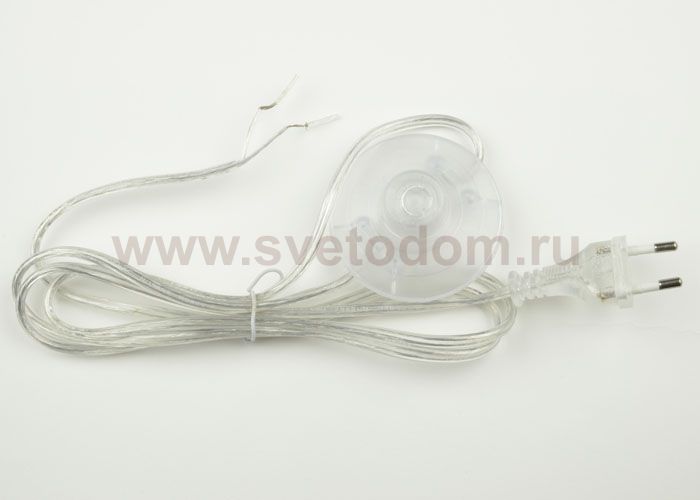 Ножной выключатель для торшера с вилкой 1,7м Uniel UCX-C21/02A-170 CLEAR