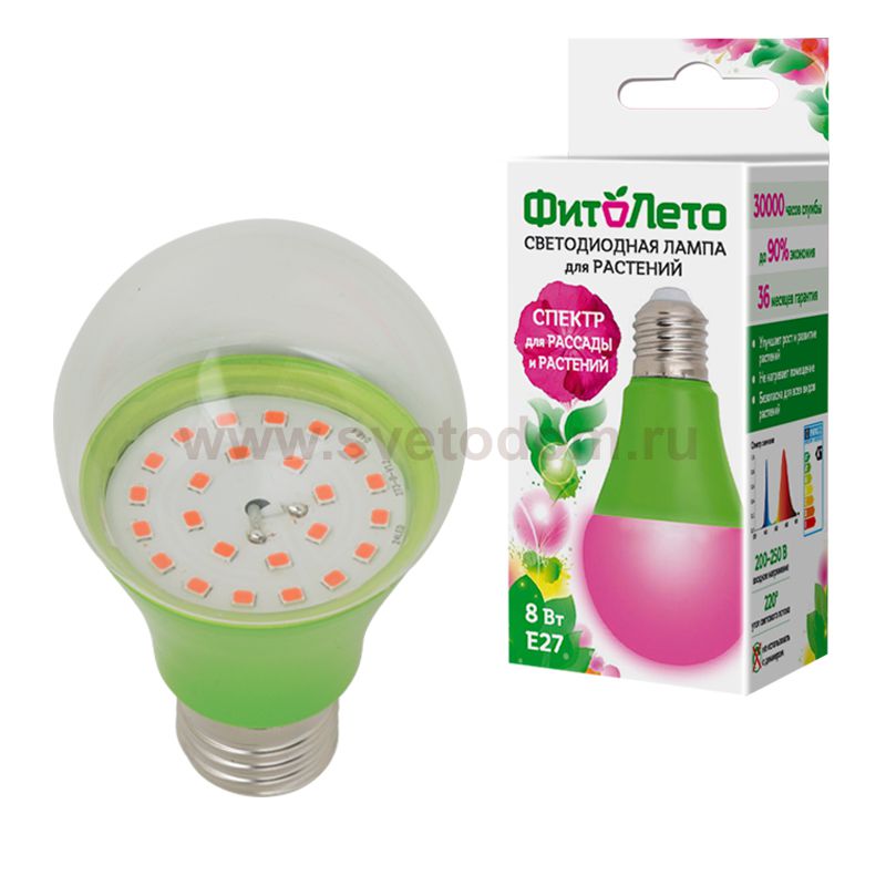 Лампа специального назначения Uniel LED-A60-8W/SPSB/E27/CL PLP30GR