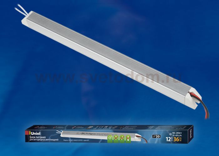Блок питания для светодиодных ламп и модулей Uniel UET-VAT-036A20 12V IP20