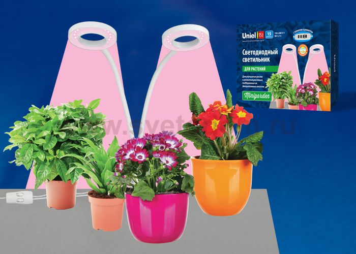 Светильник для растений Uniel ULT-P35-15W/SPLE/TM IP40 WHITE