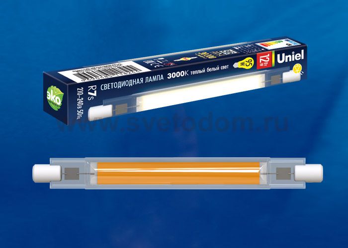 Лампа светодиодная Uniel LED-J118-12W/3000K/R7s/CL GLZ07TR картон