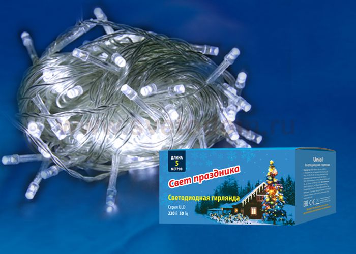Гирлянда Uniel ULD-S0500-050/DTA WHITE IP20
