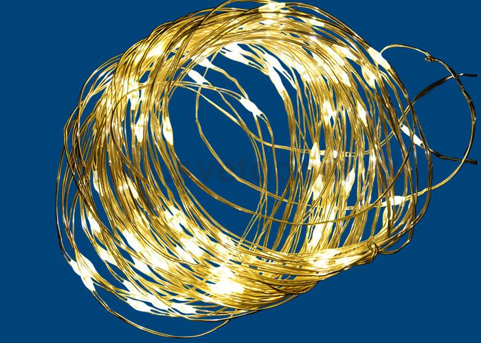 Гирлянда Uniel ULD-S0500-050/SCB/2AA WARM WHITE IP20 DEW