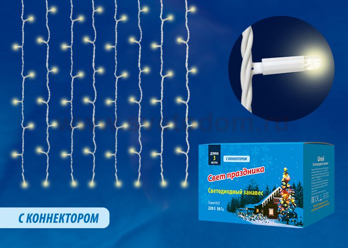 Гирлянда-занавес Uniel ULD-C3030-400/TWK WARM WHITE IP67