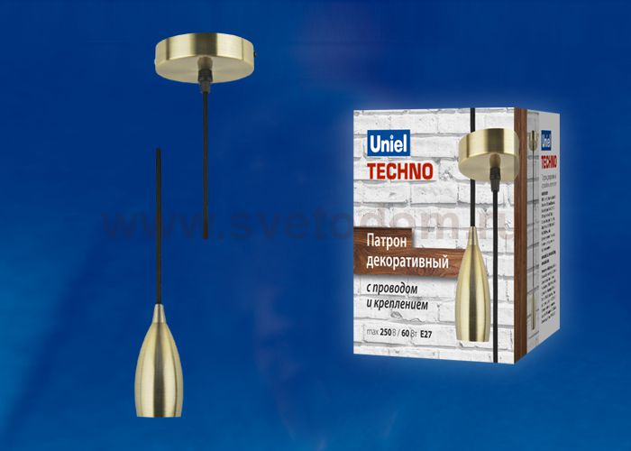 Декоративный патрон Uniel DLC-T-S32/E27 TS/1M/BL BRONZE