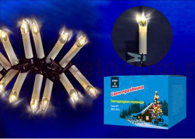 Гирлянда Uniel ULD-S0600-030/SGA WARM WHITE IP20 CANDLES