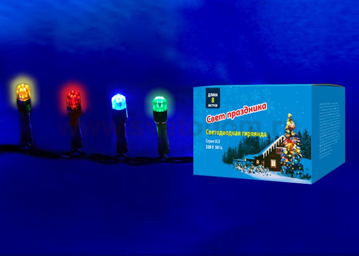 Гирлянда Uniel ULD-S0800-100/DGA MULTI IP20 CRYSTAL-1