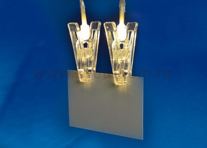 Гирлянда Uniel ULD-S0200-010/STB/2AA WARM WHITE IP20 CLIPS