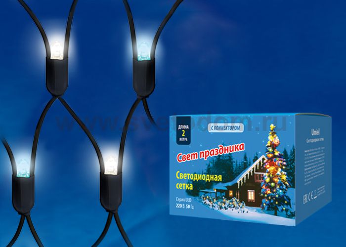 Сетка светодиодная Uniel ULD-N2015-288/SBK WHITE-BLUE IP67