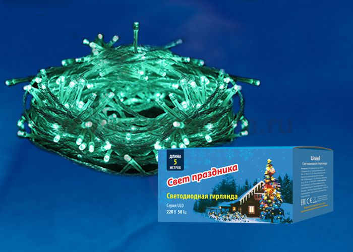 Гирлянда Uniel ULD-S0500-050/DTA GREEN IP20