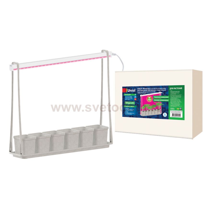 Светильник для растений Uniel ULT-P56-10W/SPSB IP20 MARBLE ECONOM