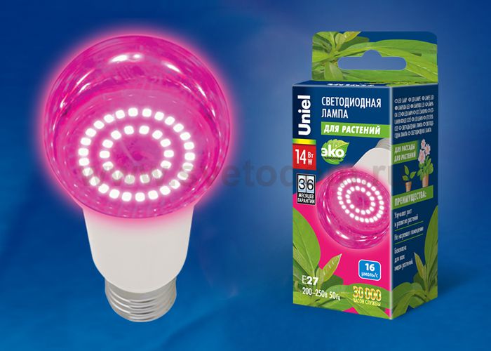 Лампа специального назначения Uniel LED-A60-14W/SPSB/E27/CL PLP30WH