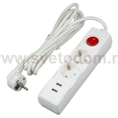 Удлинитель бытовой Uniel S-GCD2-3BU WHITE