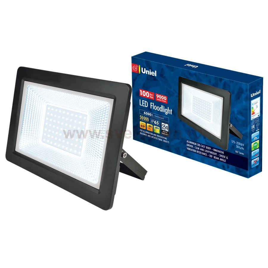 Прожектор светодиодный Uniel ULF-F19-100W/6500K IP65 175-250В BLACK