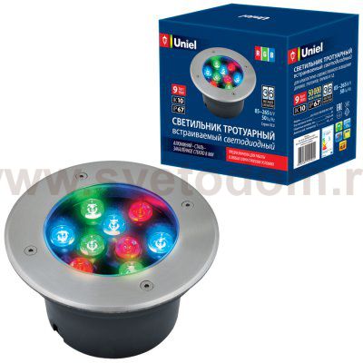 Уличный светильник Uniel ULU-B12A-9W/RGB IP67 GREY