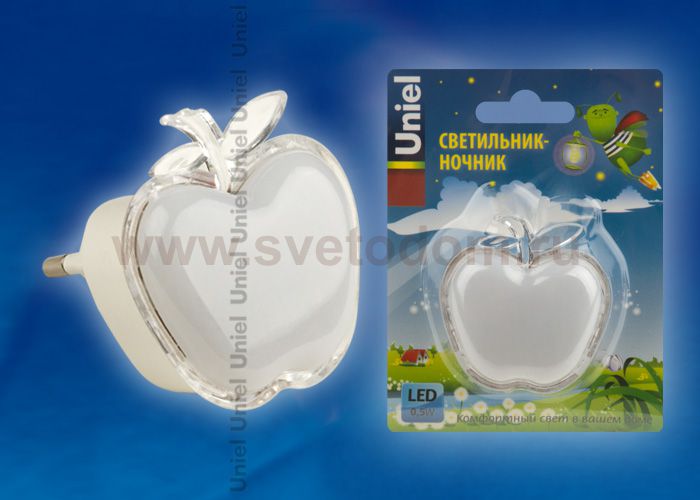Светодиодный светильник-ночник Uniel DTL-308-Яблоко/RGB/3LED/0,5W