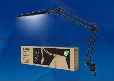Светильник настольный на струбцине Uniel TLD-524 Black/LED/500Lm/4500K/Dimmer
