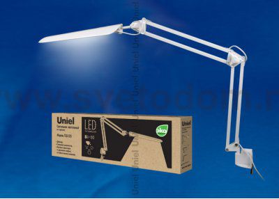 Светильник настольный на струбцине Uniel TLD-524 White/LED/500Lm/4500K/Dimmer
