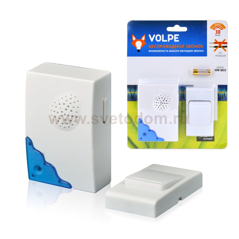 Звонок беспроводной Volpe UDB-Q022 W-R1T1-16S-30M-WH