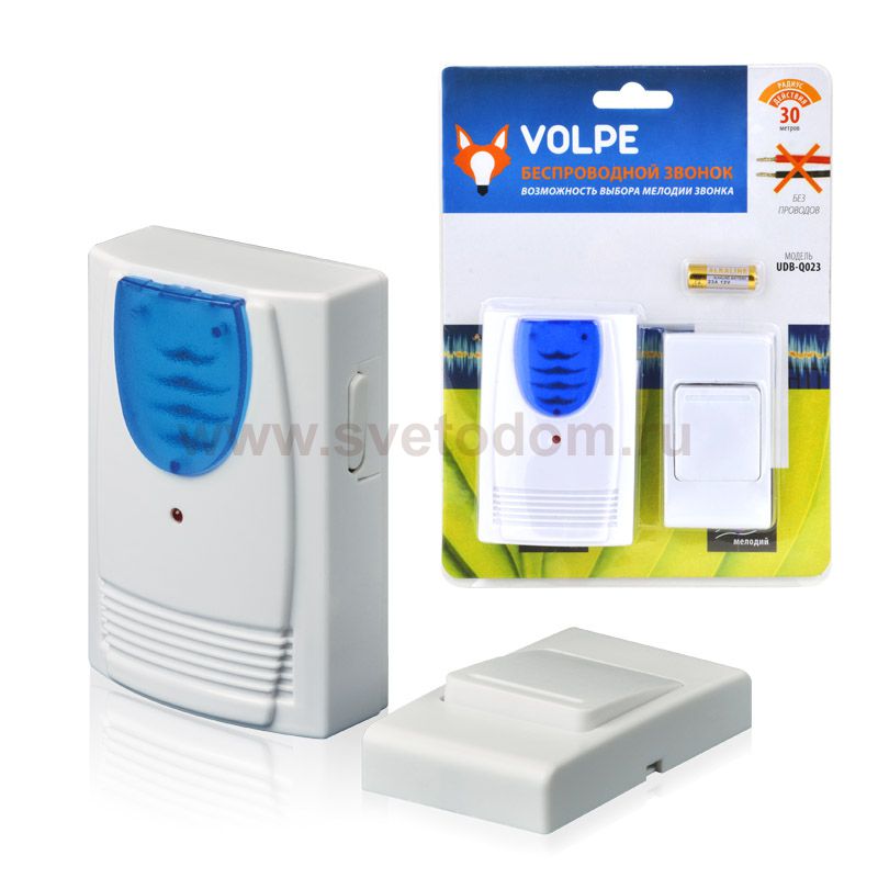 Звонок беспроводной Volpe UDB-Q023 W-R1T1-16S-30M-WH