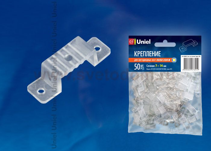 Крепление для светодиодной ленты Uniel UCC-K13 CLEAR 050 POLYBAG