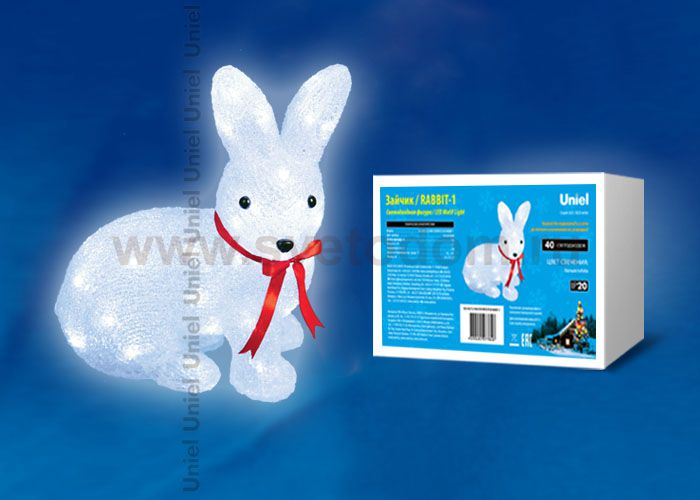 Фигура светодиодная Uniel ULD-M2732-040/STA WHITE IP20 RABBIT-1