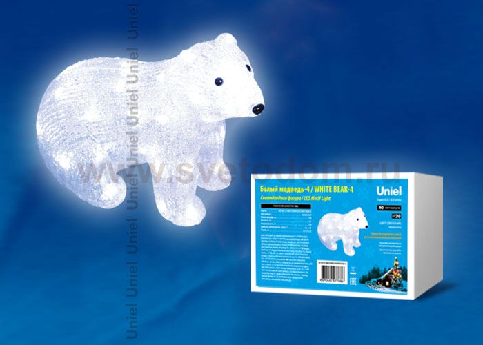 Фигура светодиодная Uniel ULD-M3125-040/STA WHITE IP20 WHITE BEAR-4