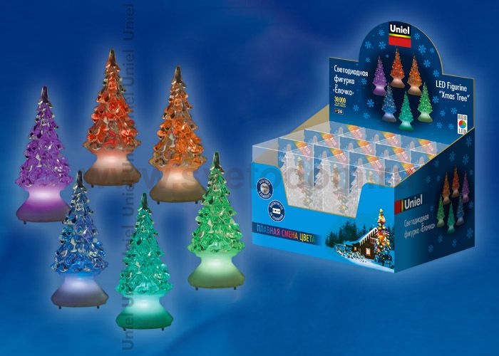 Фигурка светодиодная Uniel ULD-F620 RGB XMAS TREE SET12