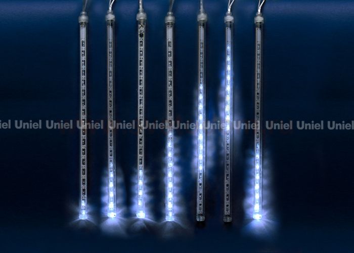 Занавес светодиодный фигурный Uniel ULD-E2403-144/DTK WHITE IP44 METEOR
