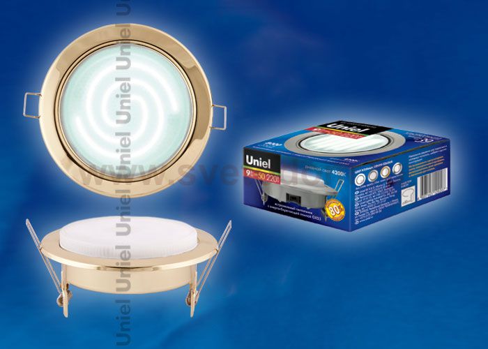 Светильник накладной Uniel GX53/H4 GOLD