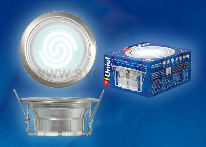 Светильник накладной Uniel GX53/H-2R SILVER