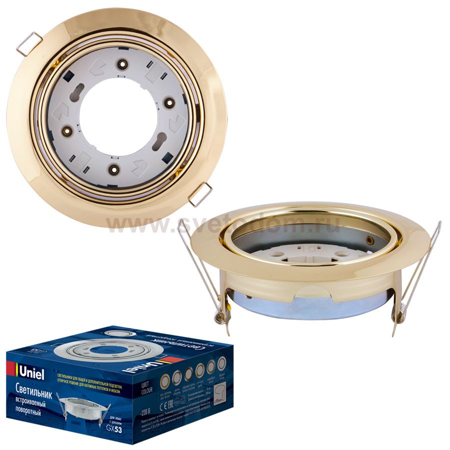 Светильник накладной Uniel GX53/H5-M GOLD